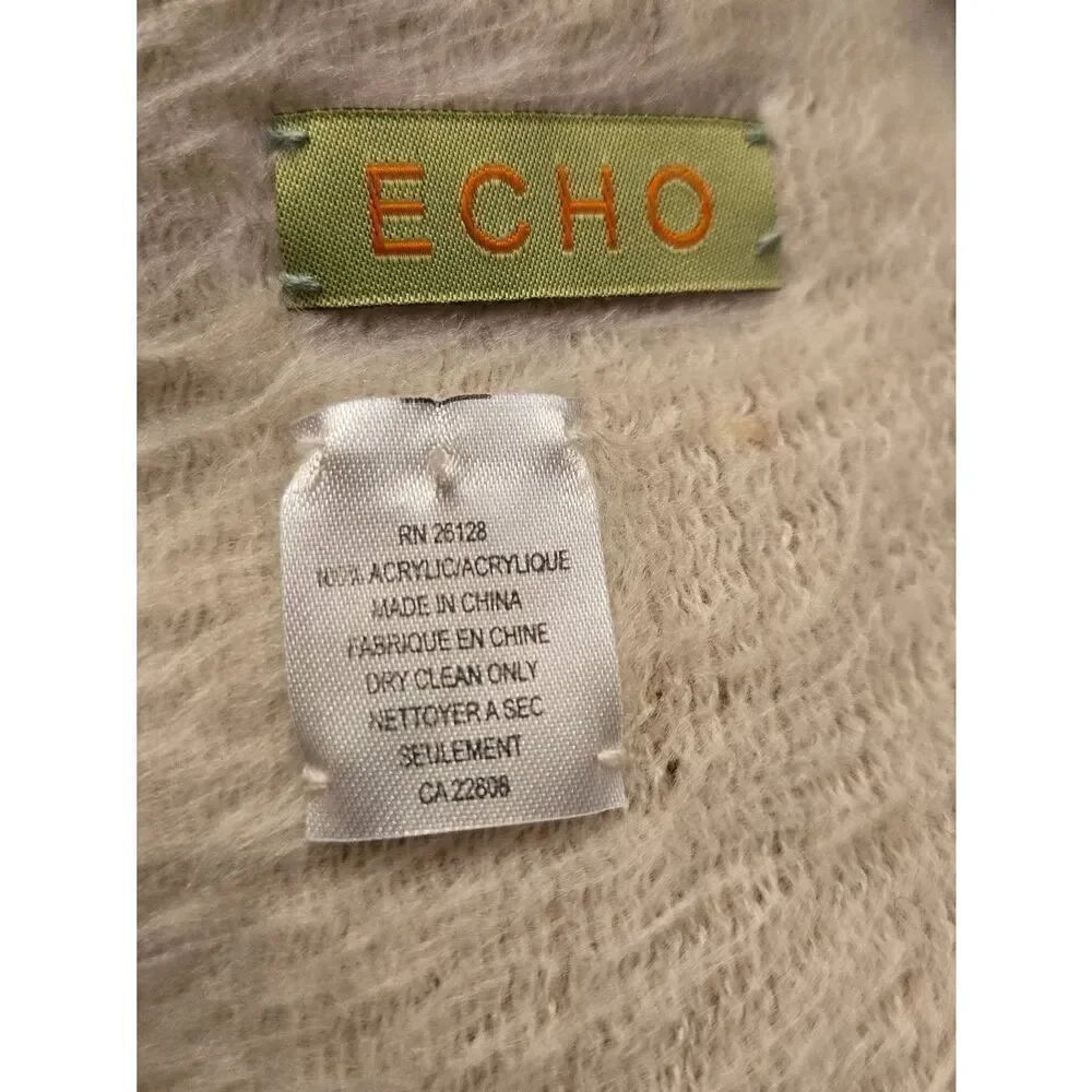Echo Women's Beige Rectangular Scarf - Picture 4 of 4